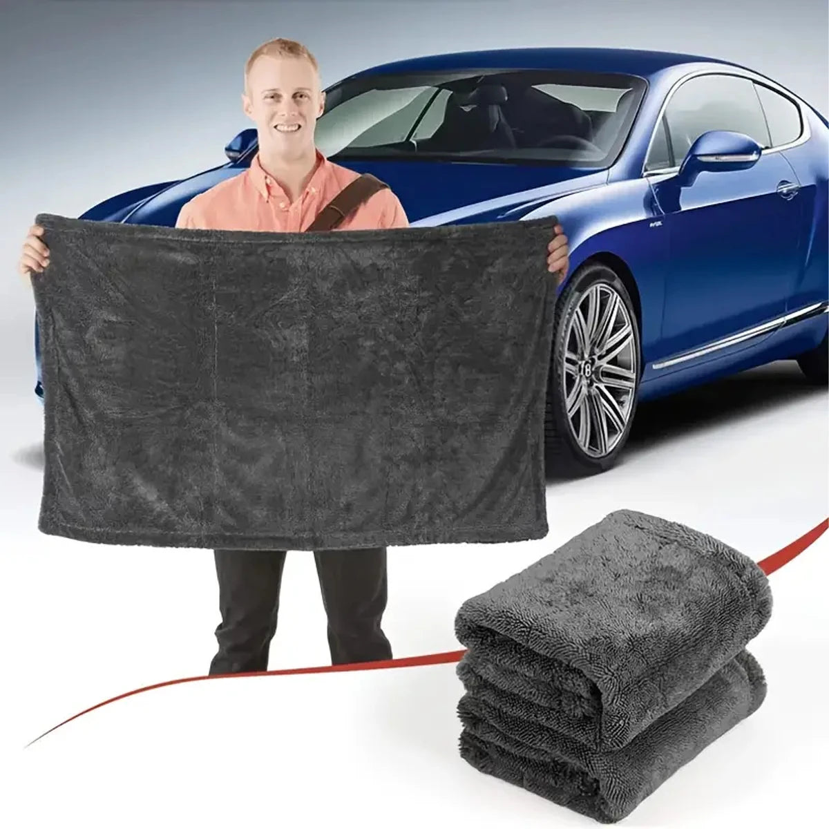 Dark Grey Microfibre Car Drying Towel | FIRSTMILE CAR CARE